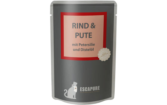 Escapure Cat Nassfutter Pouch Rind & Pute