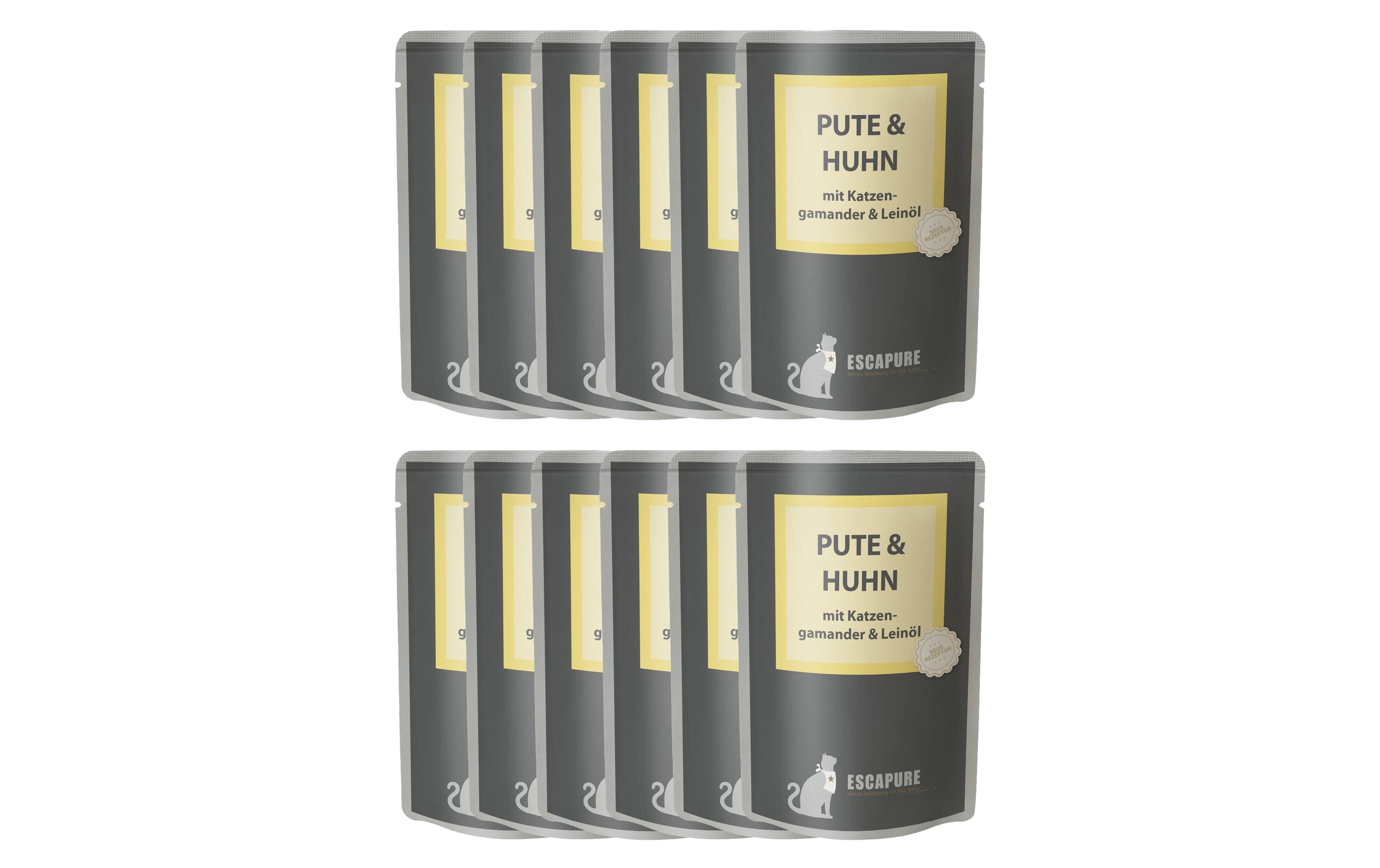Escapure Cat Nassfutter Pouch Pu&Huhn Kit