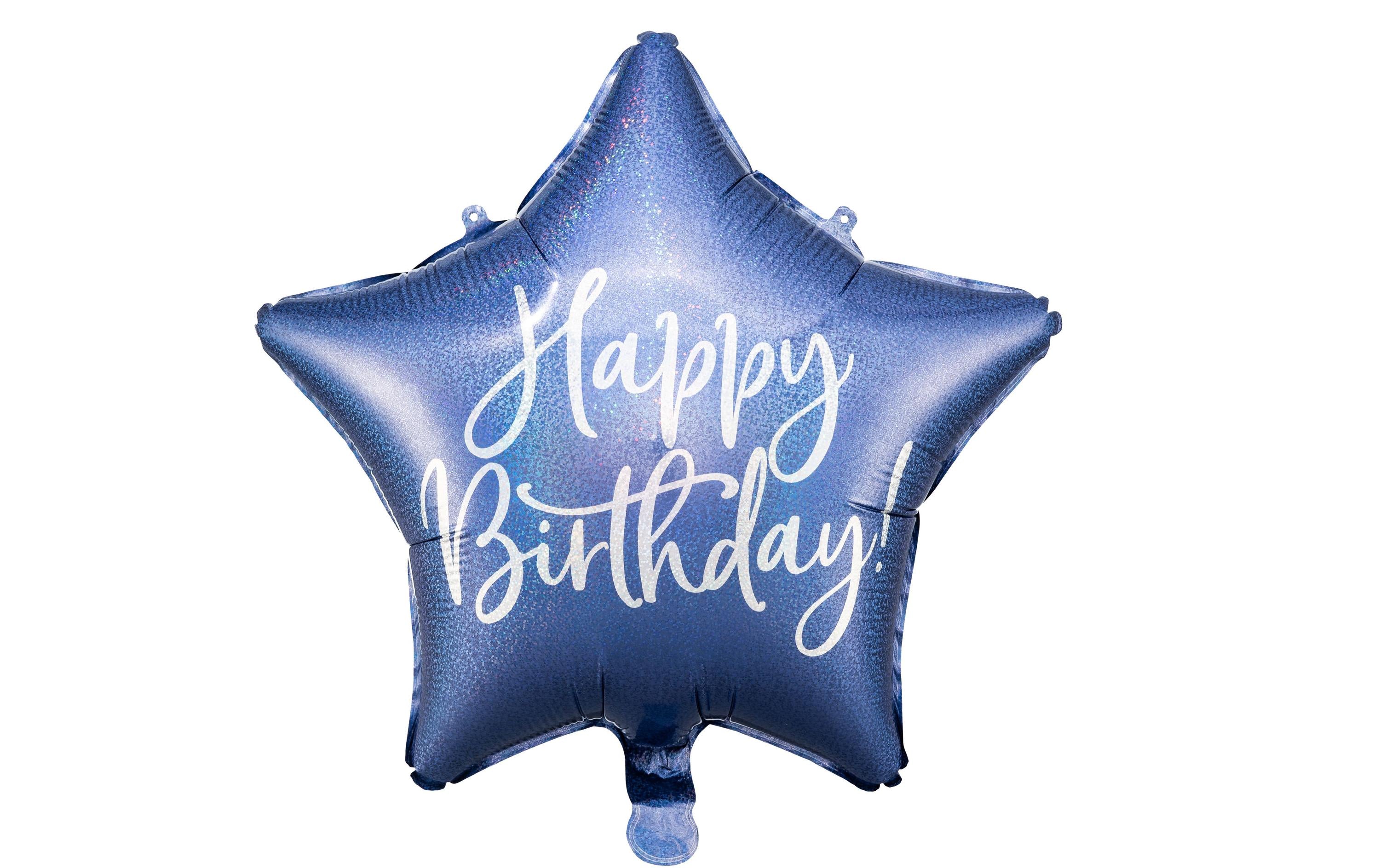 Partydeco, Folienballon Happy Birthday Blau