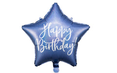 Partydeco, Folienballon Happy Birthday Blau