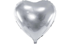 Partydeco, Folienballon Herz Silber