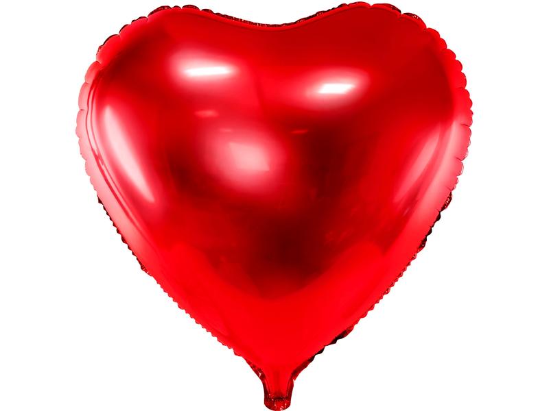 Partydeco | Folienballon Herz Rot | rot, 61 cm, 1 Stück