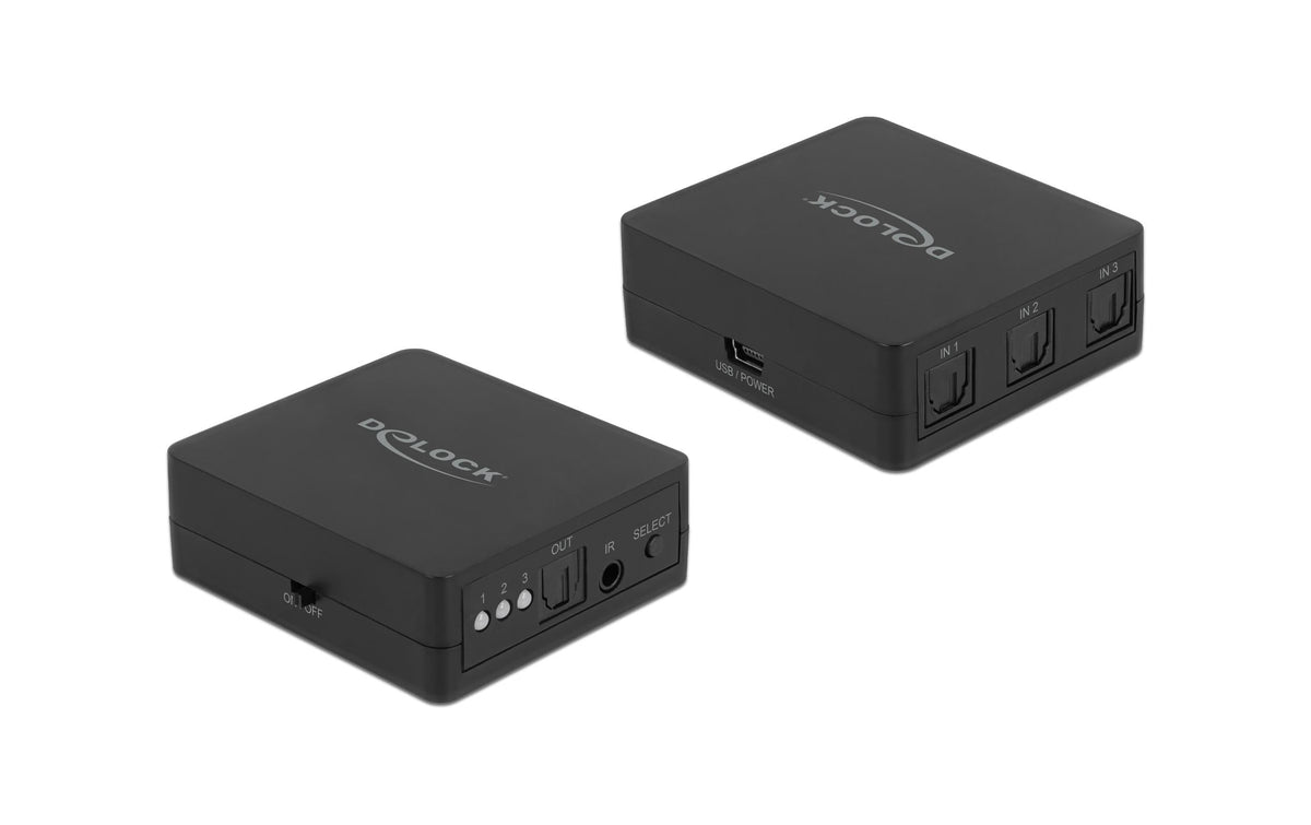 Delock S/PDIF Toslink Switch 3 In 1 Out