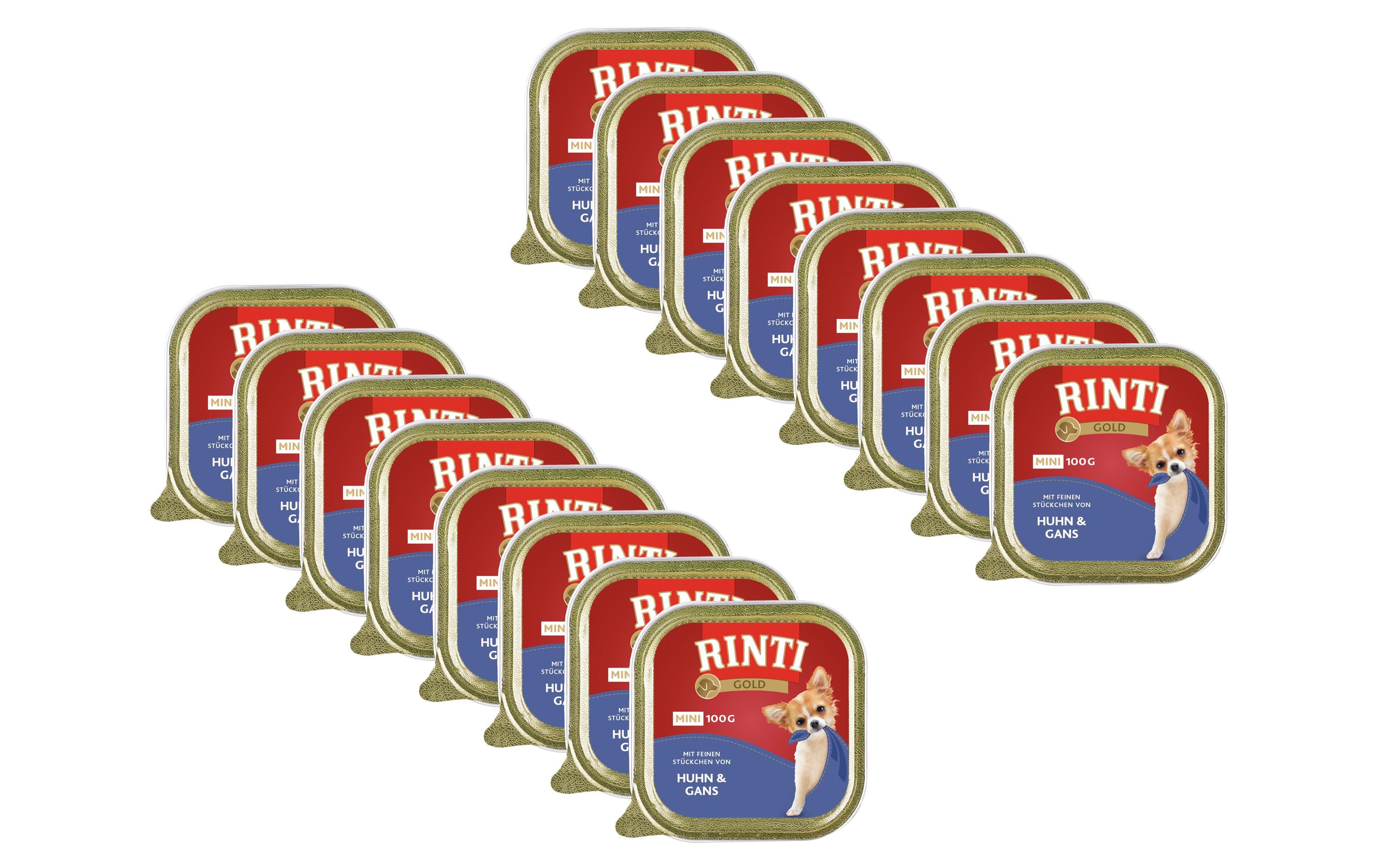 Rinti, Nassfutter Gold Mini Huhn & Gans, 16