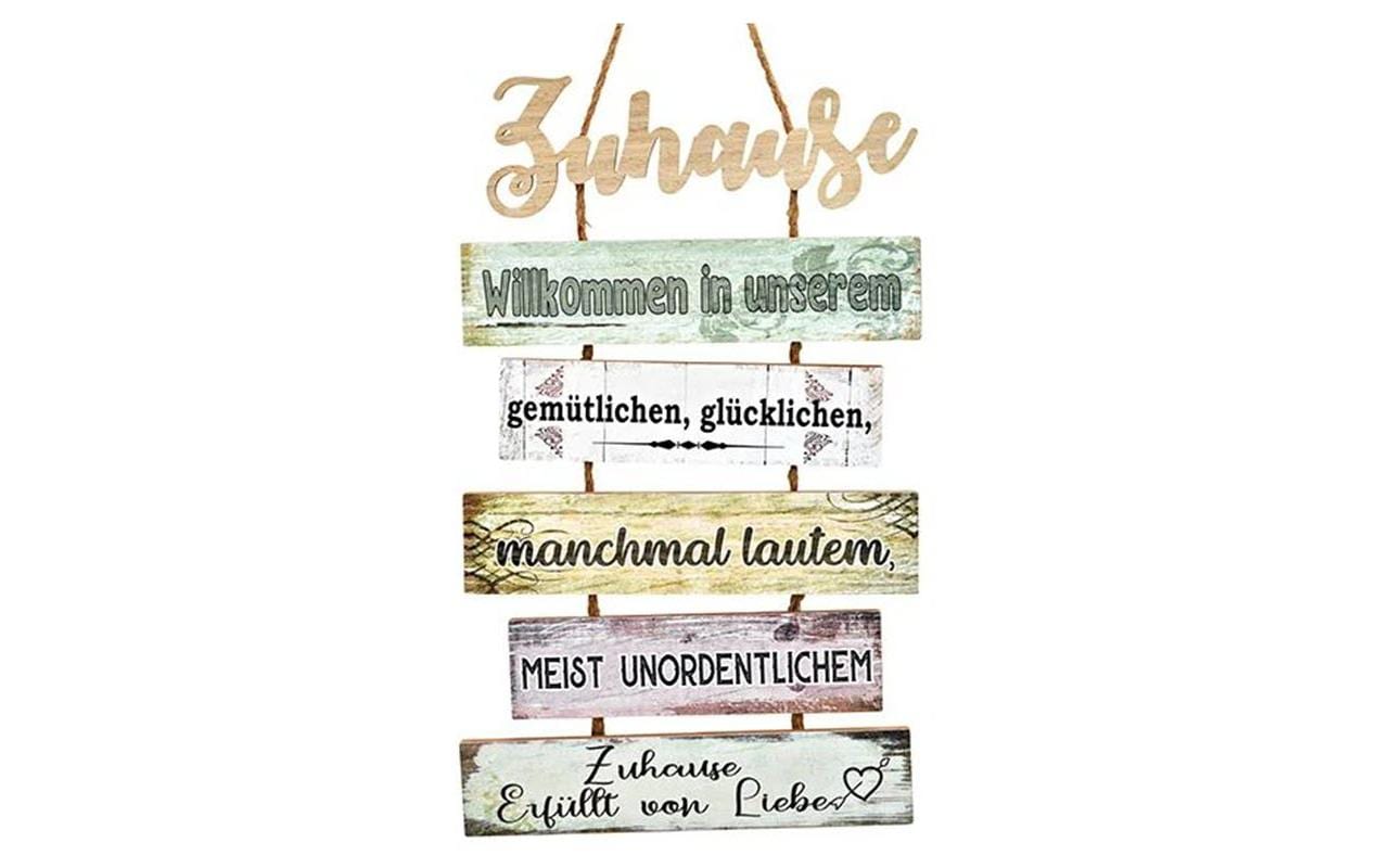 G. Wurm Schild Zuhause.... aus Holz