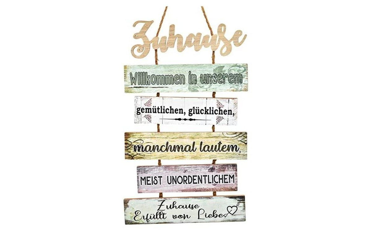 G. Wurm Schild Zuhause.... aus Holz