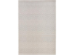 Hanse Home | In & Outd. Teppich Meadow Raute | 100% Polypropylen, 80 x 150 cm, Grey/Cream
