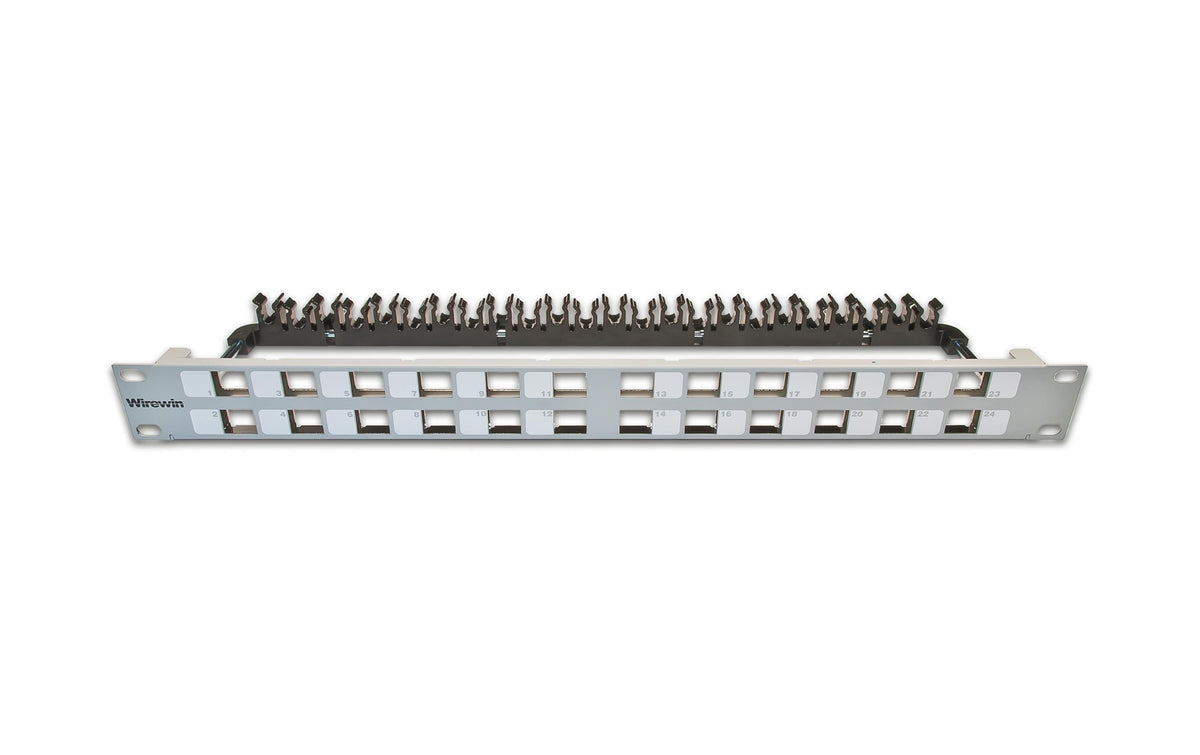 24-Port 1HE Patchpanel, geschirmt