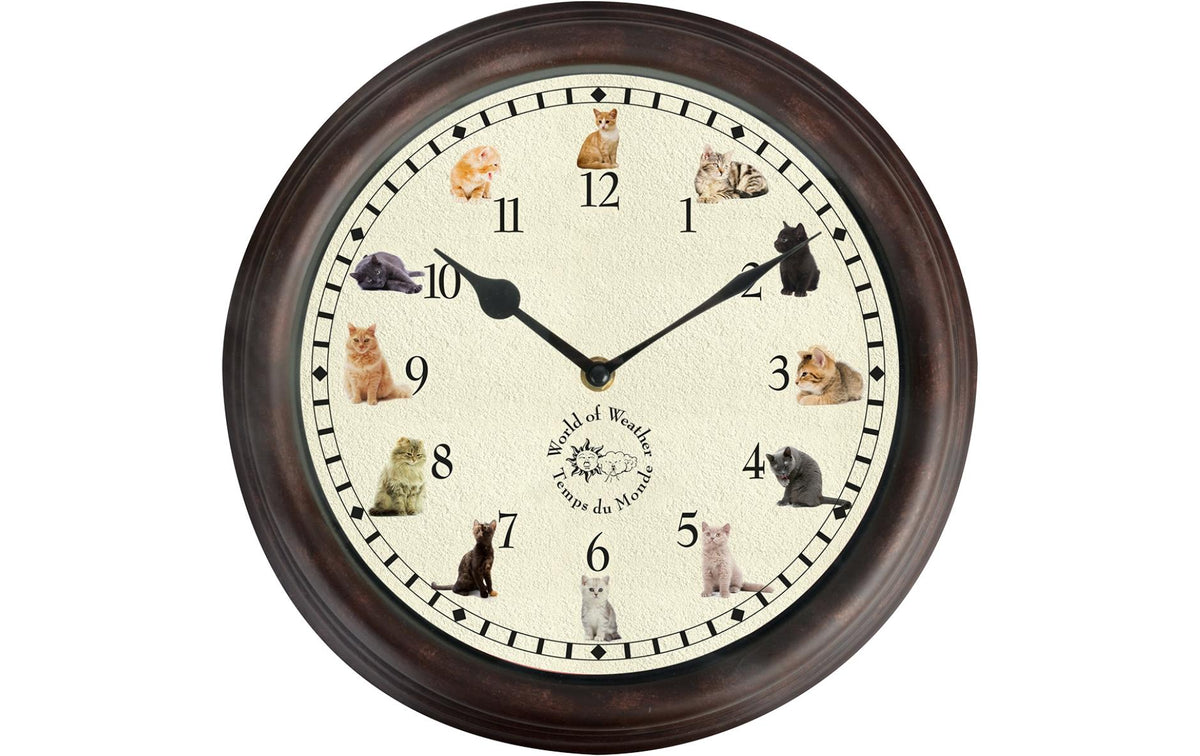 Esschert Design Gartenuhr, Katzengeräuschen