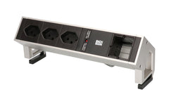 Steckdosenleiste DESK 2, 3xT13, 1xCustom