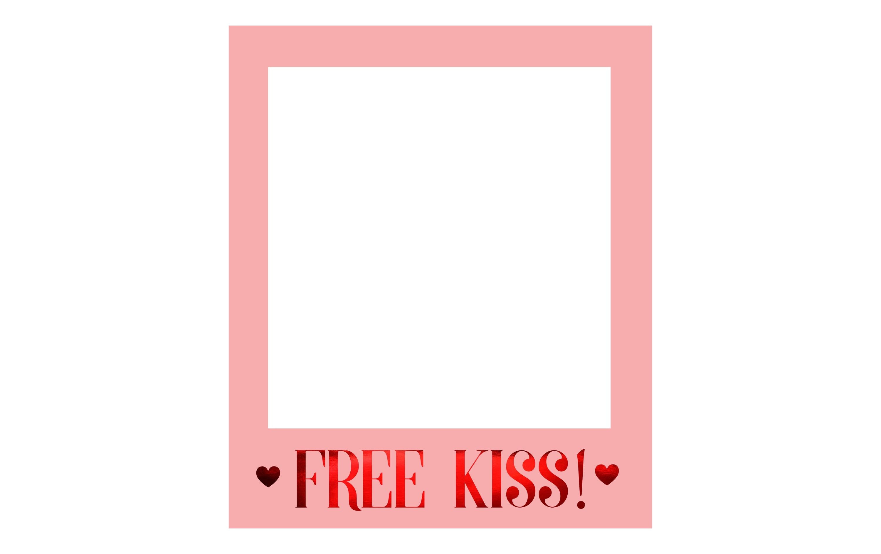 Partydeco Selfie Bilderrahmen Free Kiss