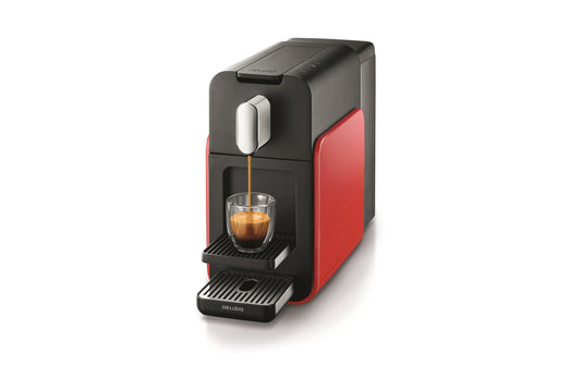Delizio | Kapselmaschine Brava rot 10196198 | 1450W, 1.3l Tank, 19 Bar Druck, 3x Füllmeng