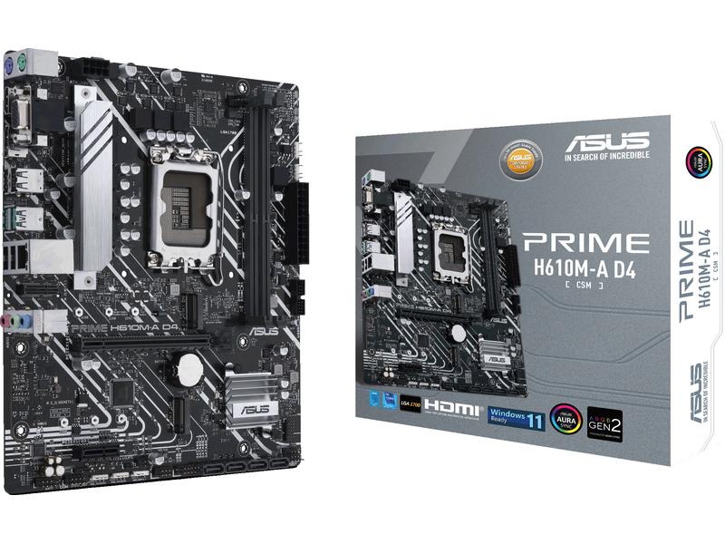 ASUS | PRIME H610M-A D4-CSM, mATX | LGA1700, 2x DDR4, PCI-E 4.0