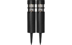 Star Trading | Solar Poller 2 Pack Rundi | 0.06W, IP44, Schwarz