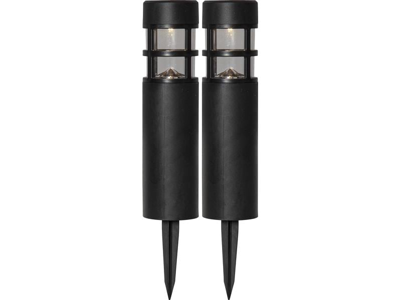 Star Trading | Solar Poller 2 Pack Rundi | 0.06W, IP44, Schwarz