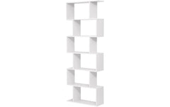 Vasagle Regal Zick-Zacck, Weiss, 6 Ebenen