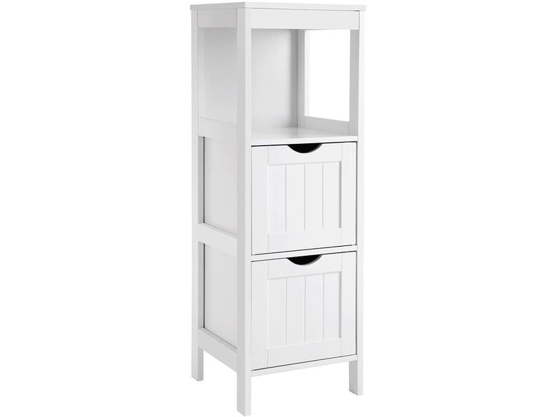 VASAGLE | Regal Landhausstil, Weiss | MDF, 30x89x30 cm (BxHxT)