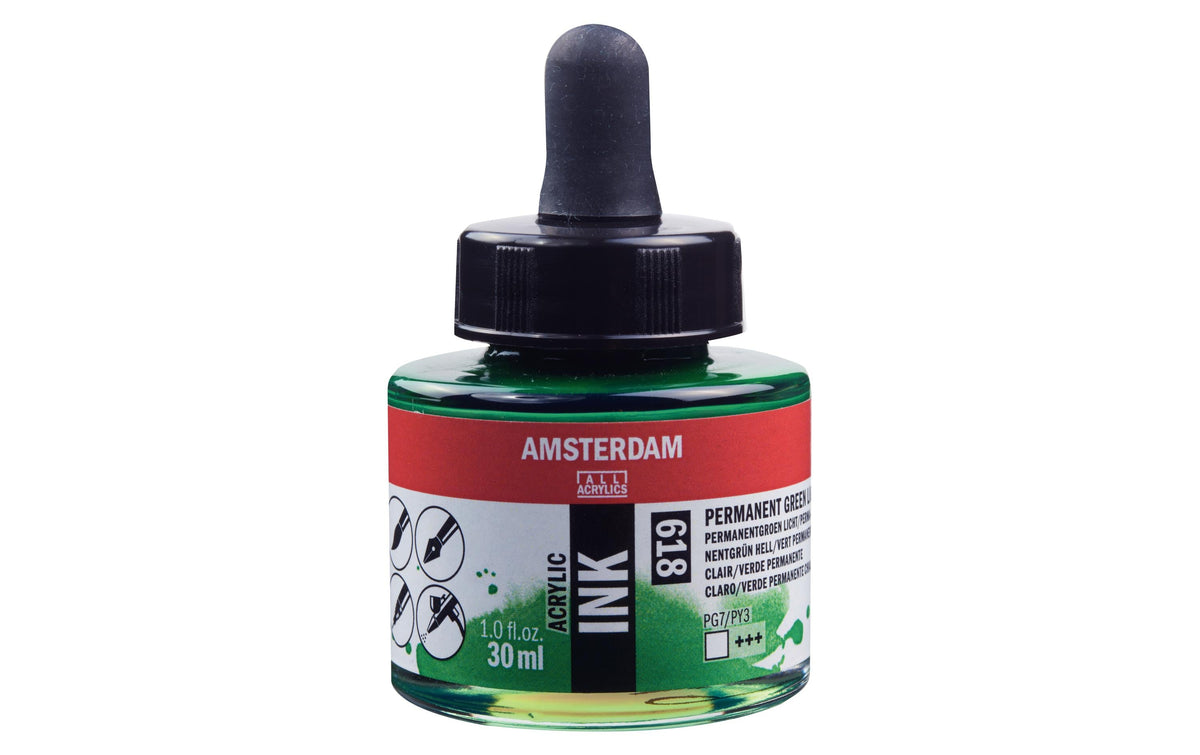 Amsterdam, Acryltinte 618 Hellgrün Transpar