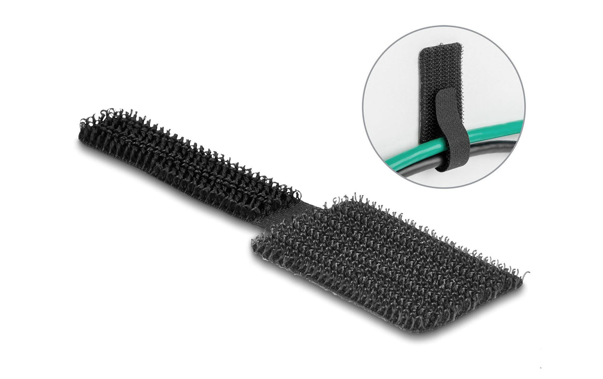 Delock Mini Klett-Kabelhalter, 10 Stück