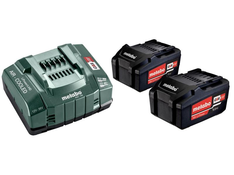 Metabo | Basis-Set Akku und Ladegerät | 2 x 5.2 Ah