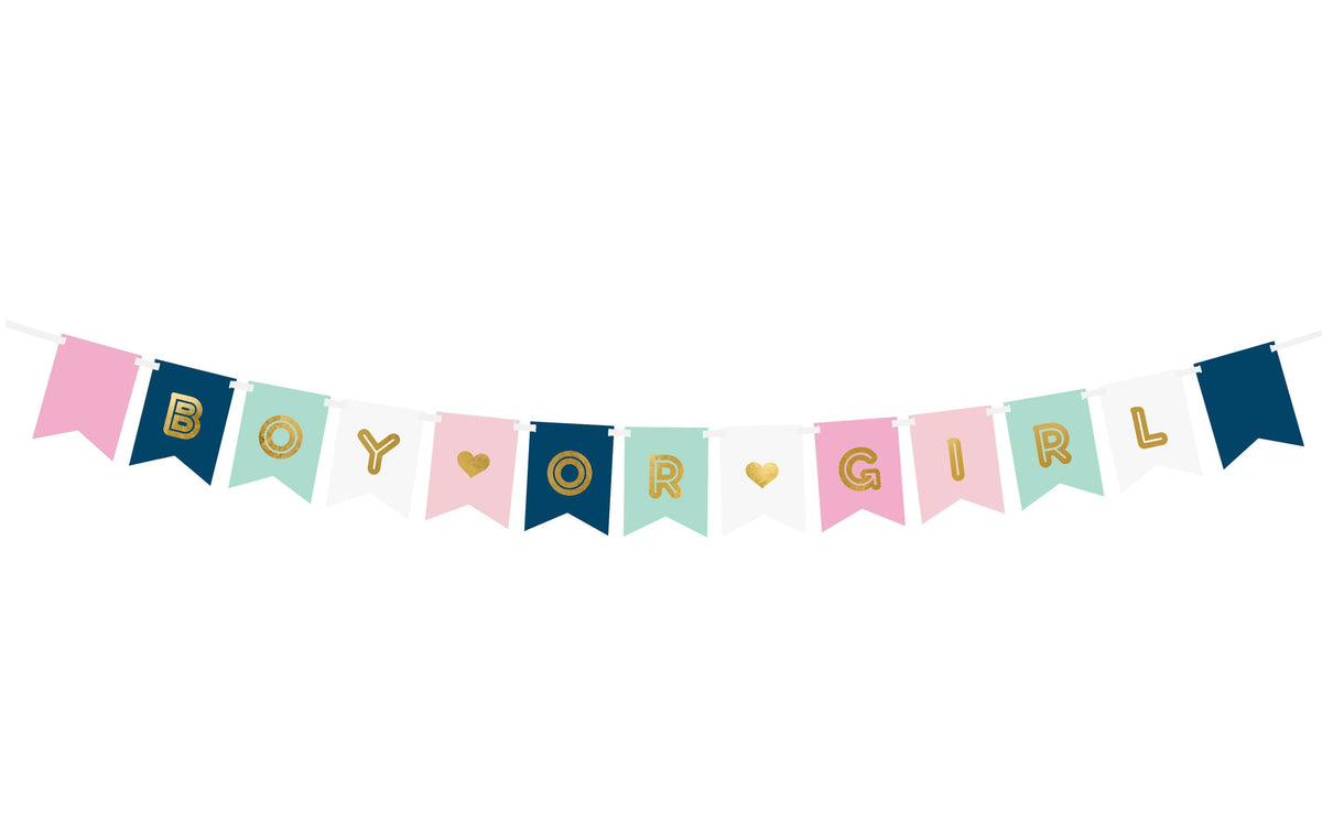 Partydeco Girlande Boy or Girl