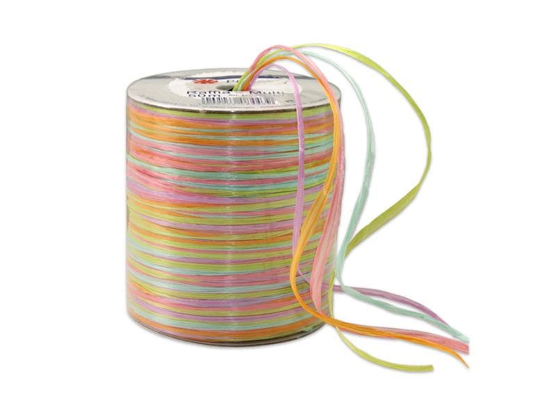 Pattberg | Geschenkband Raffia Multi | 50 m, Mehrfarbig