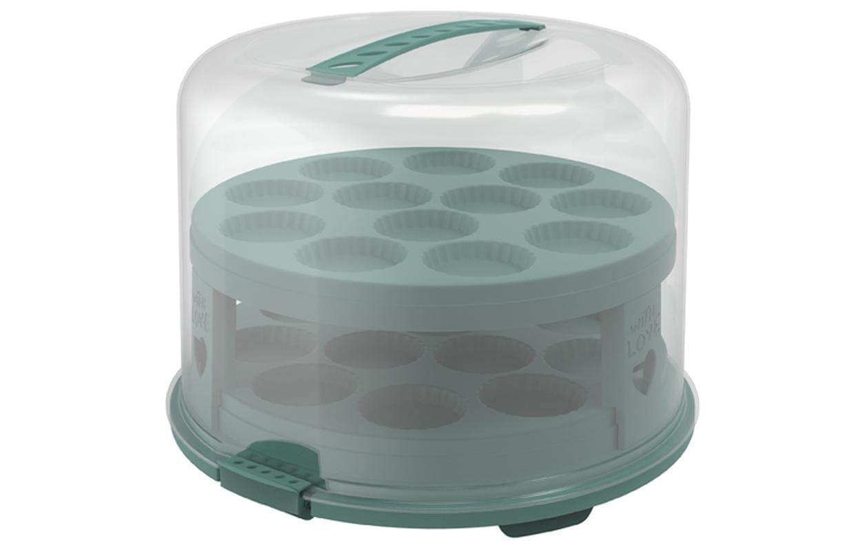 Rotho, Tortenbutler Fresh XL Grün/Transpare