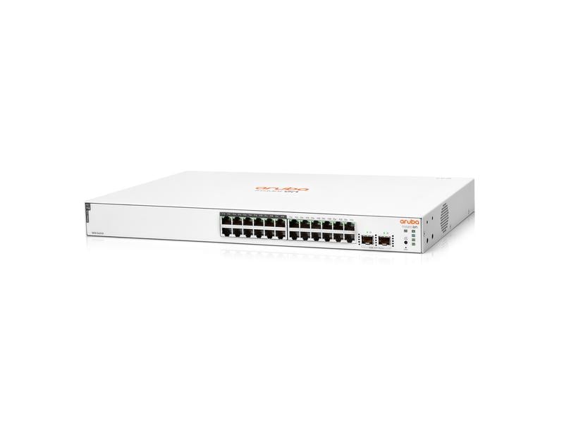 HPE Aruba Networking | HP 1830-24G: 24 Port RJ45, 2SFP 1Gb Switch | PoE+ 195W