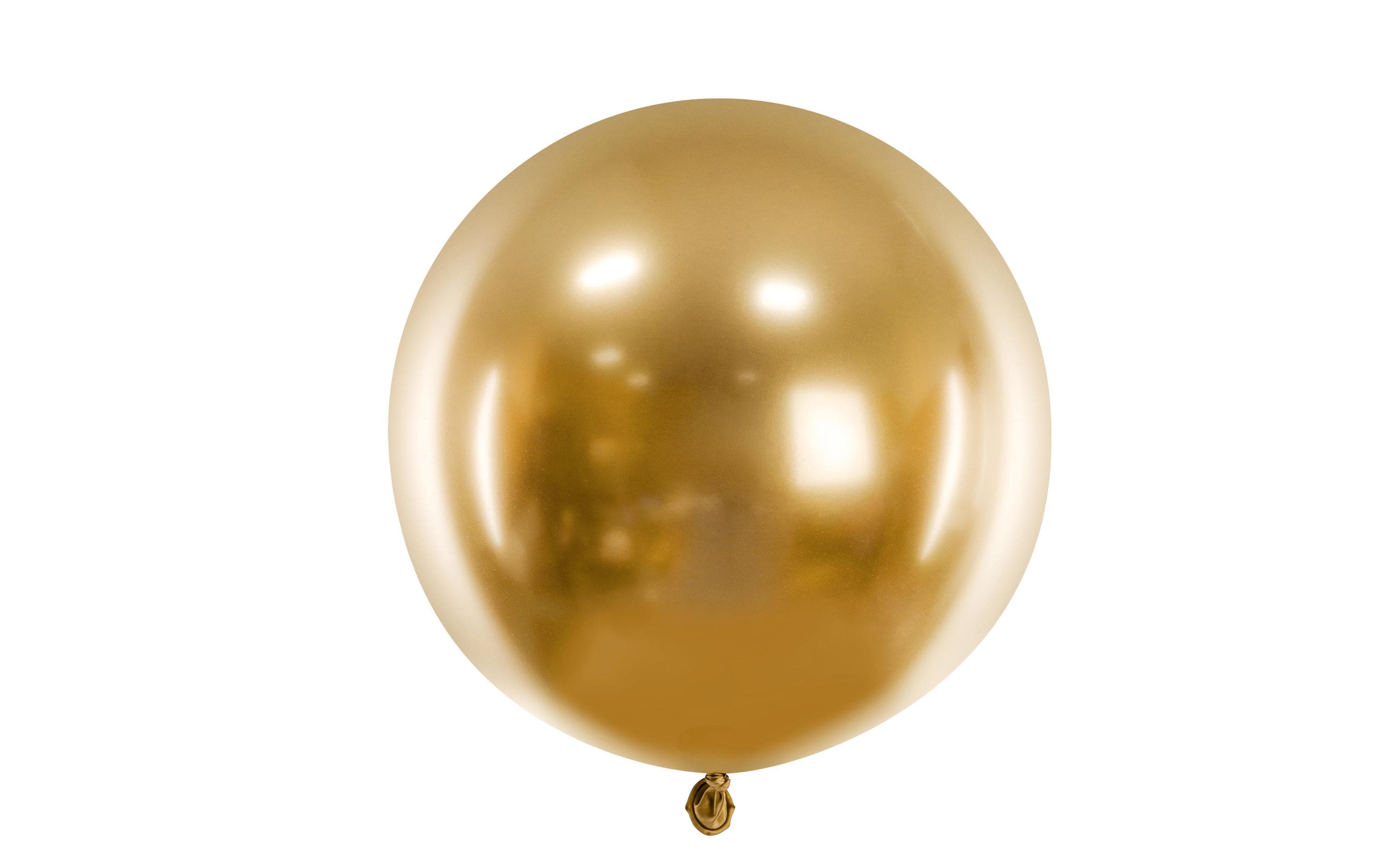 Partydeco, Luftballon Rund Glossy 60 cm, Go
