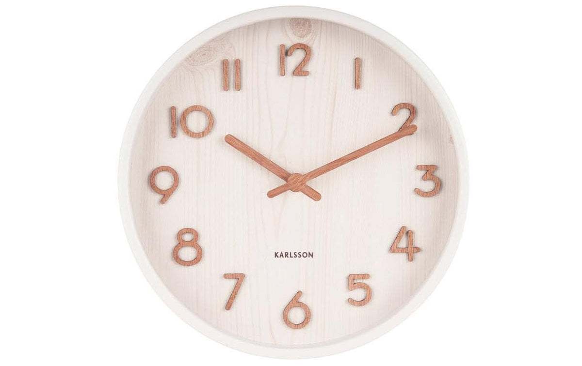 KARLSSON, Wanduhr Pure Ø 22 cm, Weiss