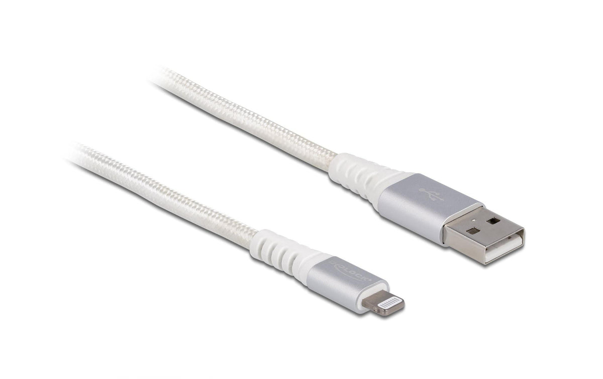 Delock USB Daten&Ladekabel, Weiss, 3m