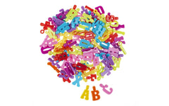 Glorex | Buchstabenperlen | Kunststoff, ca. 200 Stk, Farbig
