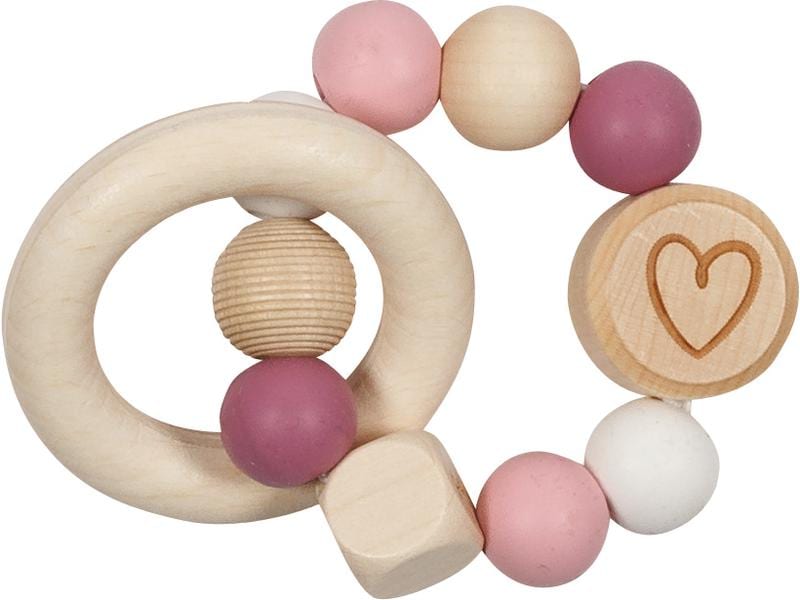 Goki | Greifling Elastik Herz | Rosa