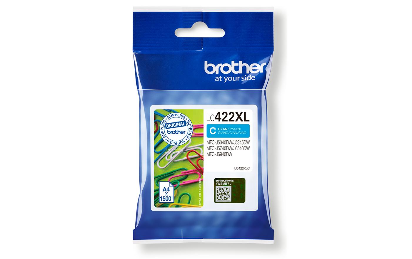 Brother, Tinte LC-422XLC Cyan