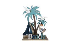 Dameco | Deko Maritim Beach Segelboot | L:16.5cm B:5cm H:23cm