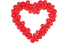 Partydeco Ballon Girlande Herz rot
