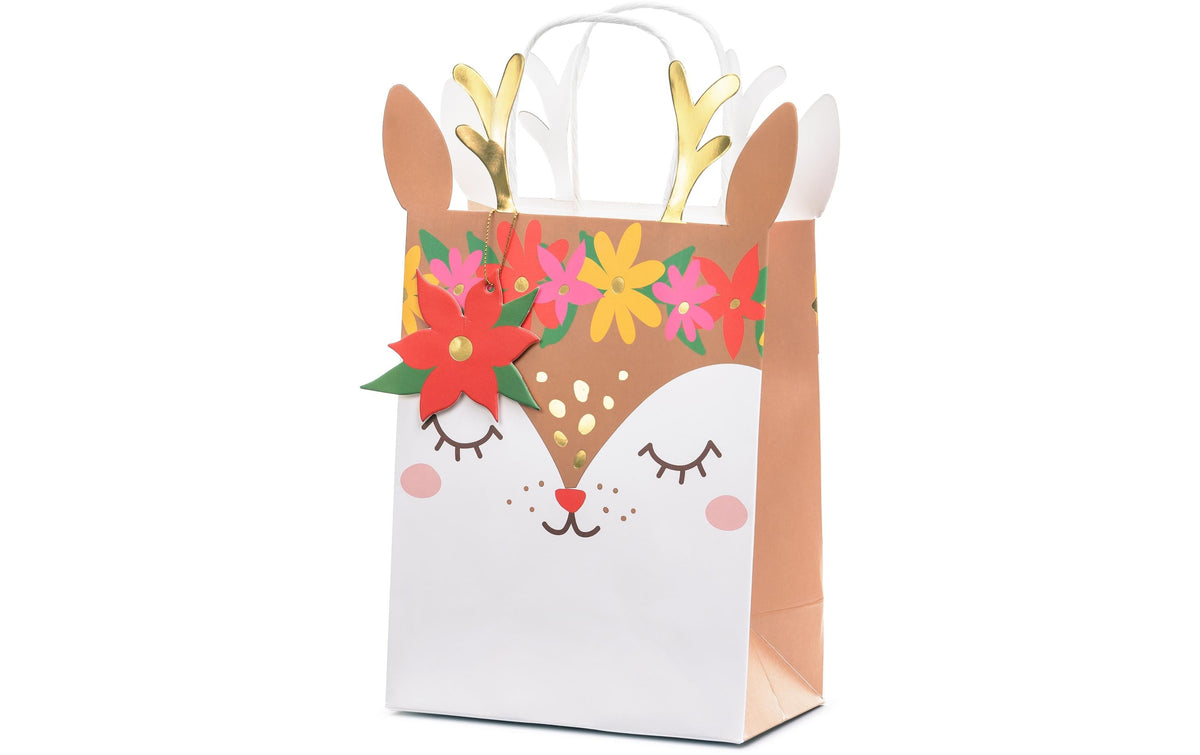 Partydeco, Geschenktasche Reh 20.5 x 30 x 1
