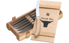 WMF | Steakmesser 6er Set | 24 cm, Eichenholz, Edelstahl