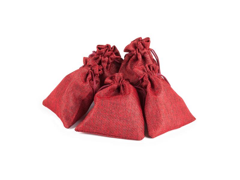 Pajoma | Jutebeutelchen-Set Red | 24 Stück, Sackleinen, B 10 x H 13 cm
