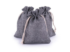Pajoma | Jutebeutelchen-Set Grey | 24 Stück, Sackleinen, B 10 x H 13 cm