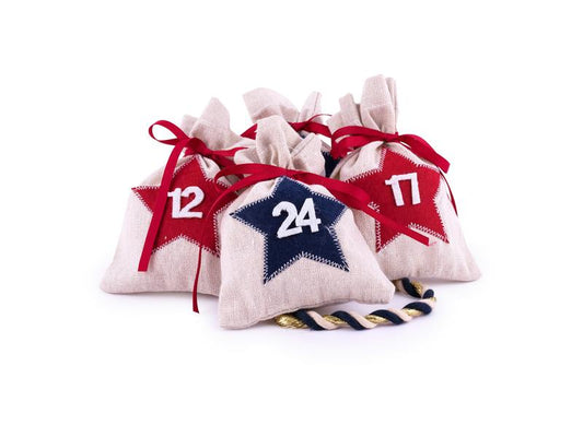 Pajoma | Adventskalender Star | 24 Beutel, B 10.5 x H 13.5 cm
