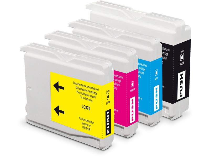 Generic Ink | GenericInk Tinte Brother LC970 Multip. | 1 x 23,3 x 12ml,BLCMY,1 x 750,3 x 950 S.