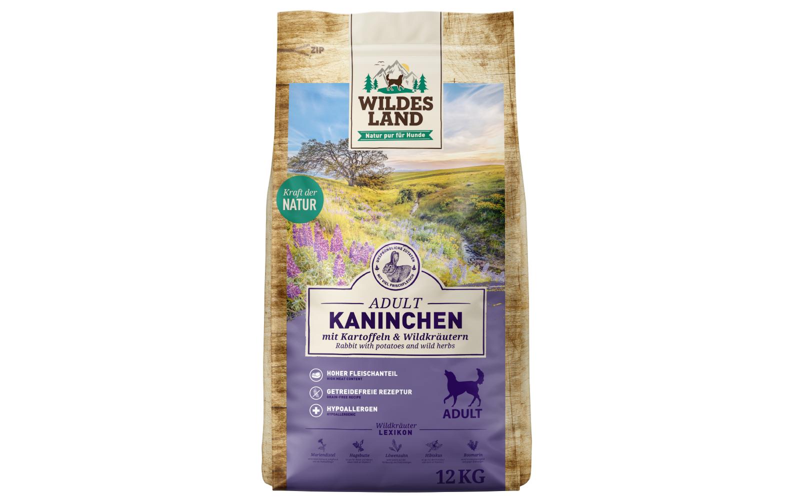Wildes Land, Trockenfutter Kaninchen mit Ka