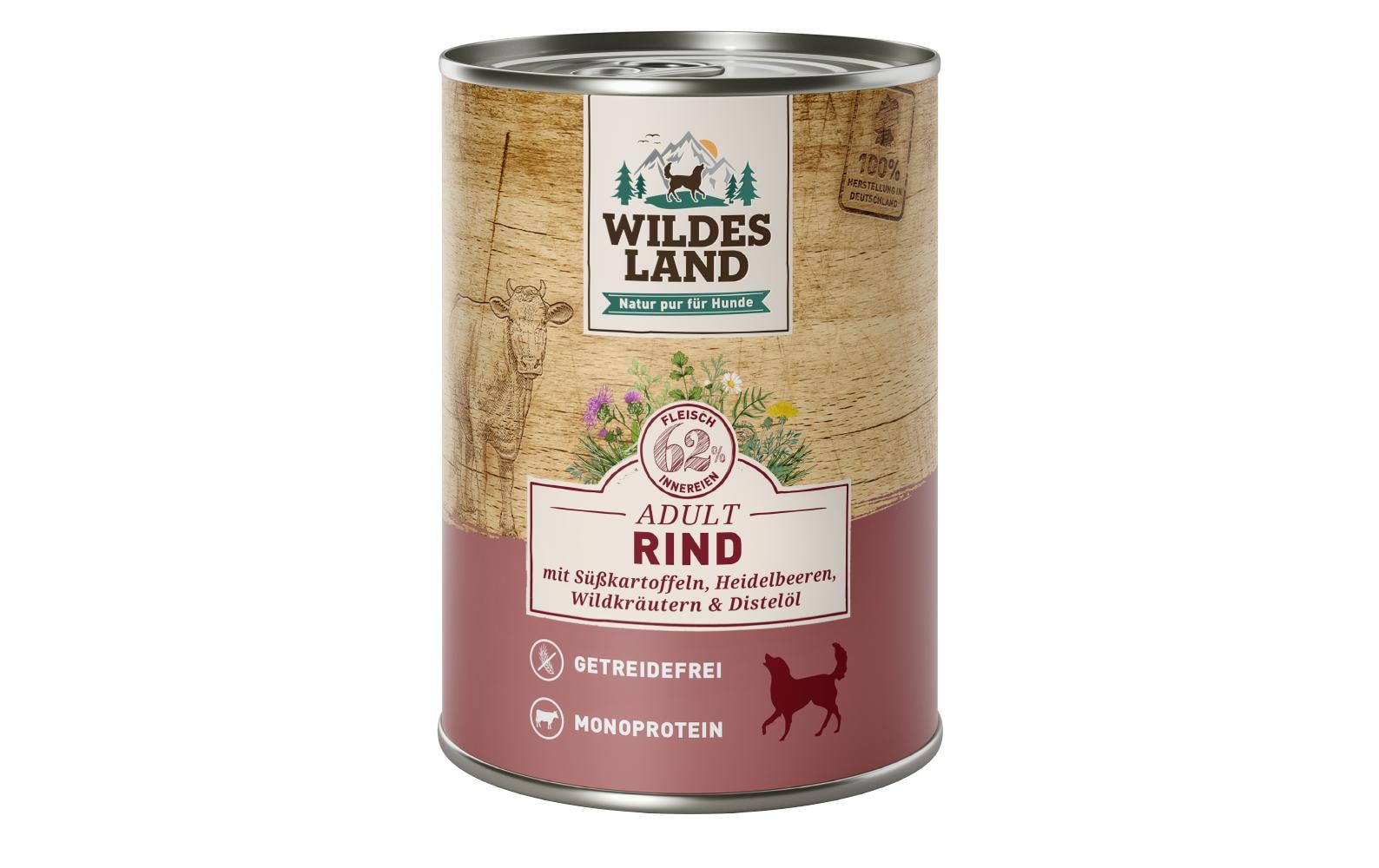 Wildesland Dog Adult Rind mit Süsskart.