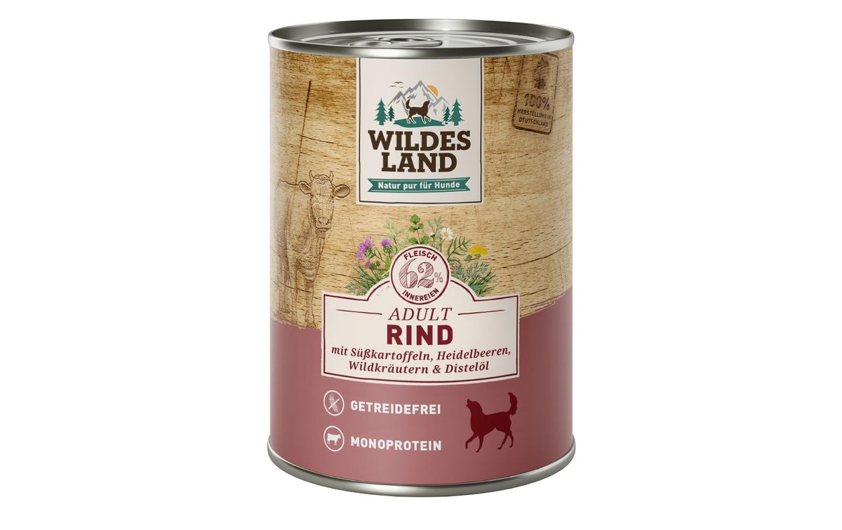 Wildesland Dog Adult Rind mit Süsskart.