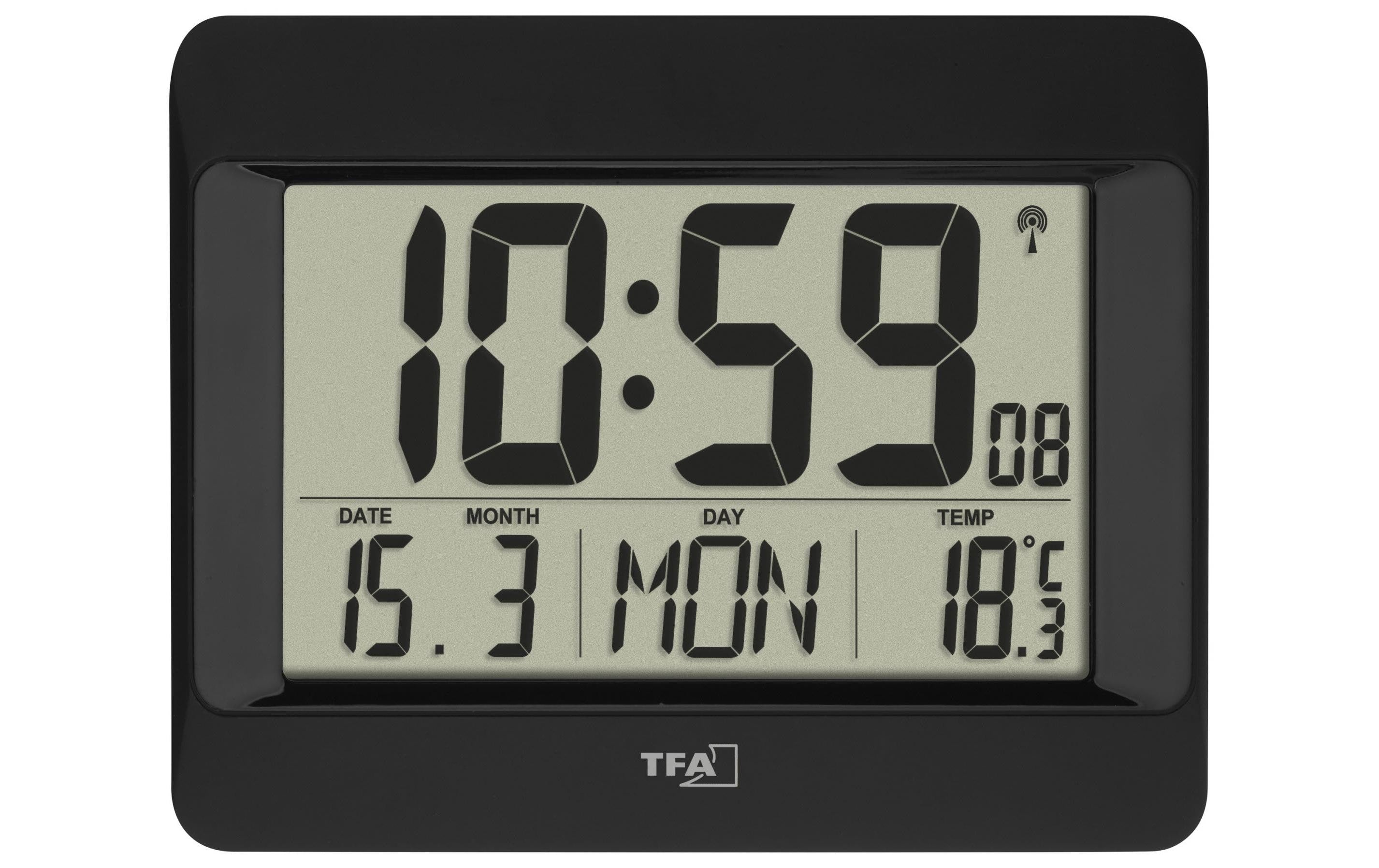 TFA Digital Funk-Wanduhr