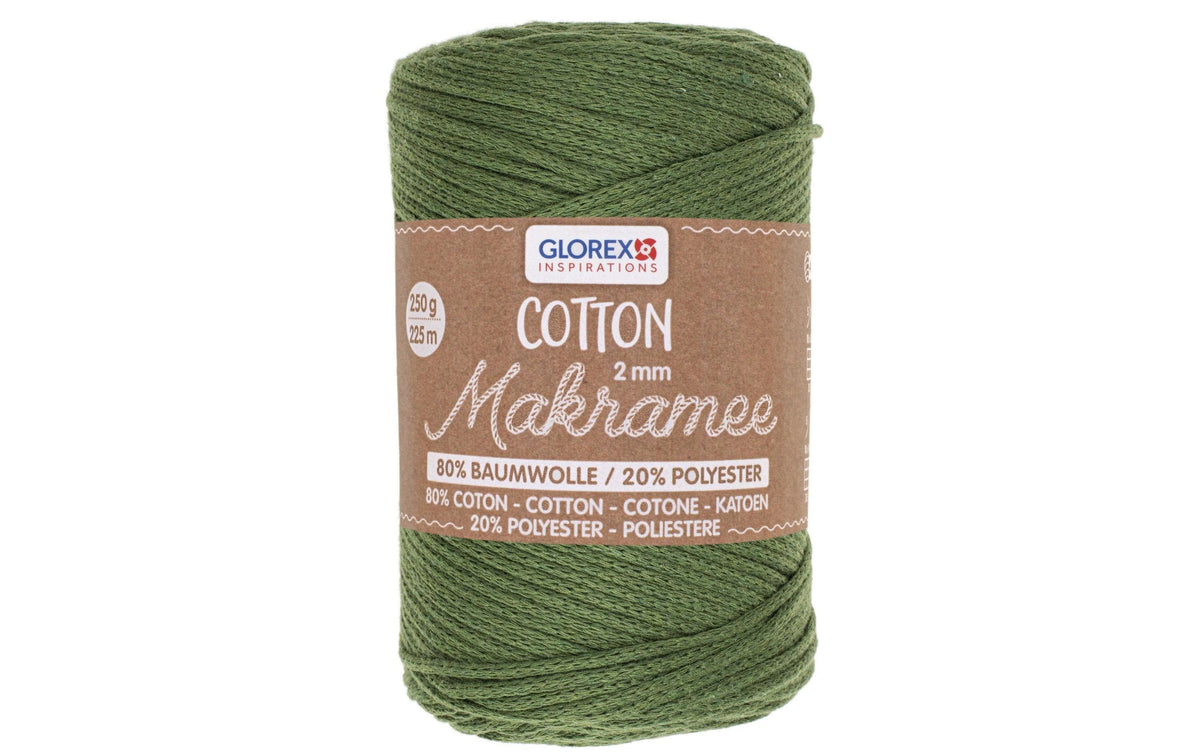 Glorex, Wolle Makramee Cotton 2 mm, 250g, O