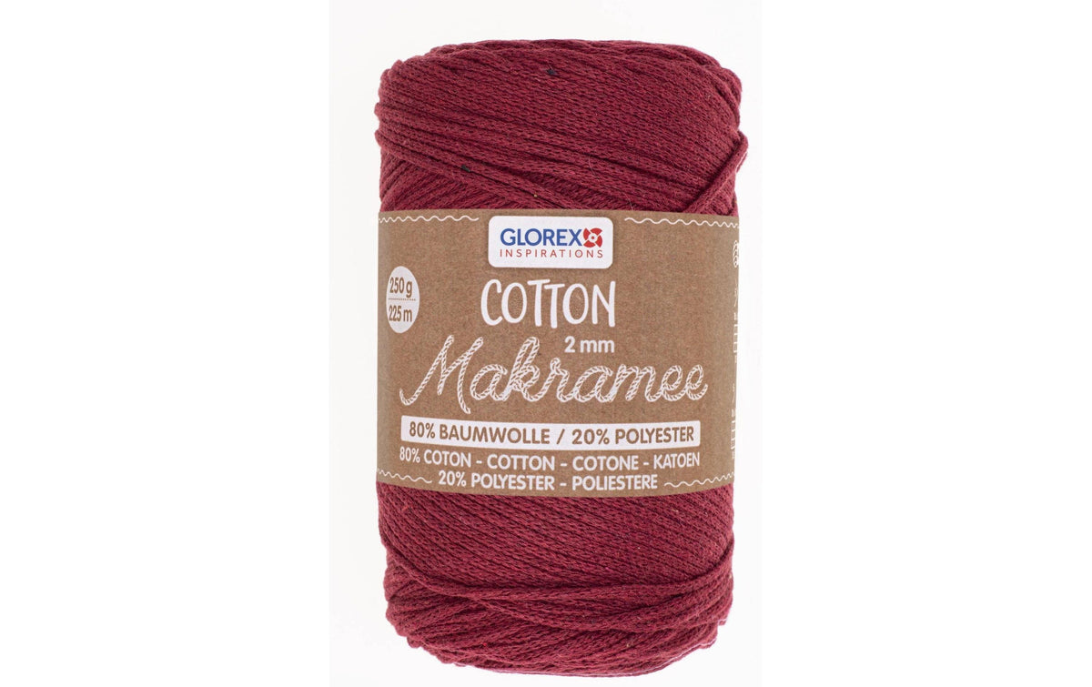 Glorex, Wolle Makramee Cotton 2 mm, 250g, B
