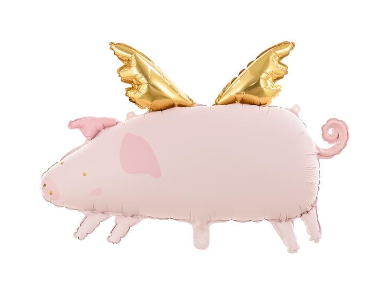 Partydeco | Folienballon Schwein | 72 x 46 cm, rosa