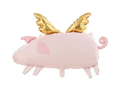Partydeco | Folienballon Schwein | 72 x 46 cm, rosa